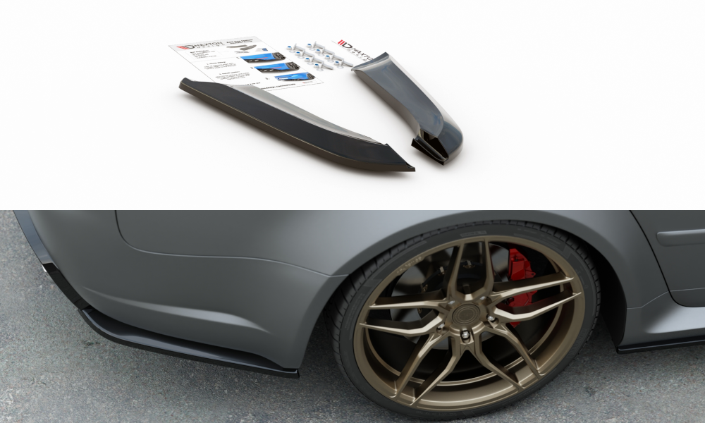 MAXTON DESIGN REAR SIDE SPLITTERS V.2 AUDI RS4 SEDAN B7 (set for Maxton valance)