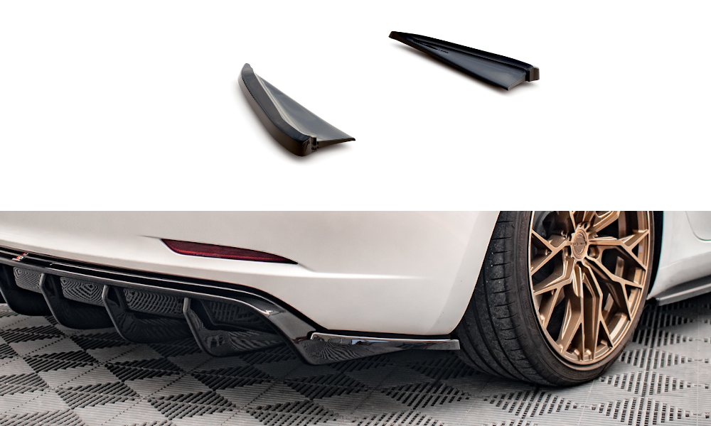 MAXTON DESIGN REAR SIDE SPLITTERS V.2 TESLA MODEL 3 (set for Maxton valance V.2)
