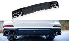 Load image into Gallery viewer, MAXTON DESIGN REAR VALANCE + EXHAUST ENDS IMITATION AUDI A6 C8 S-LINE