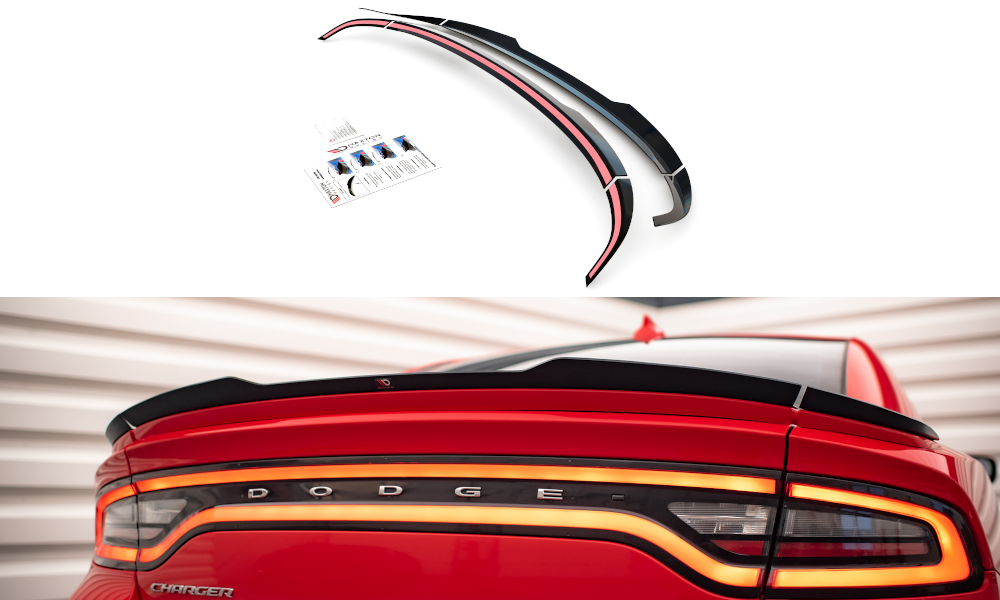 MAXTON DESIGN SET OF SPOILER CAPS DODGE CHARGER RT MK7 FACELIFT