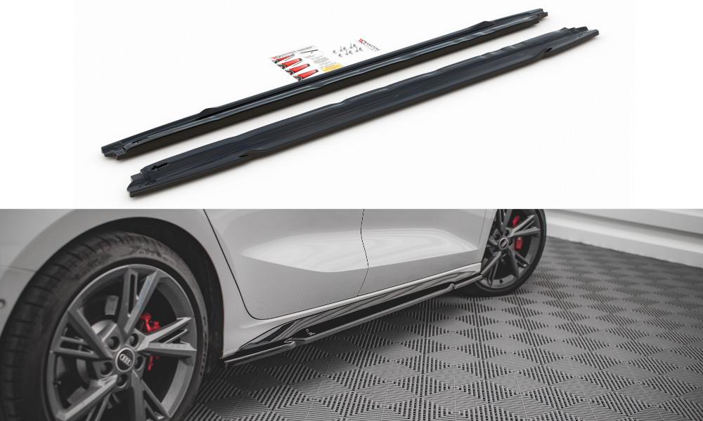 MAXTON DESIGN SIDE SKIRTS DIFFUSERS AUDI S3 / A3 S-LINE 8Y