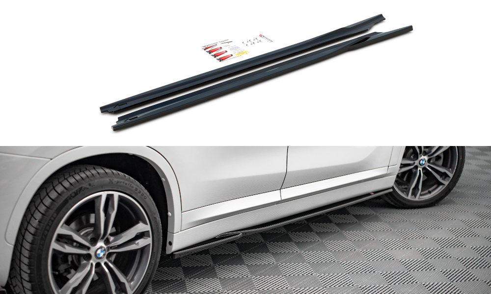 MAXTON DESIGN SIDE SKIRTS DIFFUSERS BMW X1 M-PACK F48