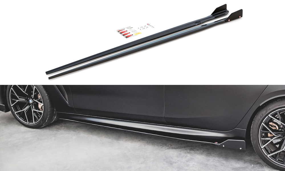 MAXTON DESIGN SIDE SKIRTS DIFFUSERS + FLAPS V.1 BMW M8 GRAN COUPE F93