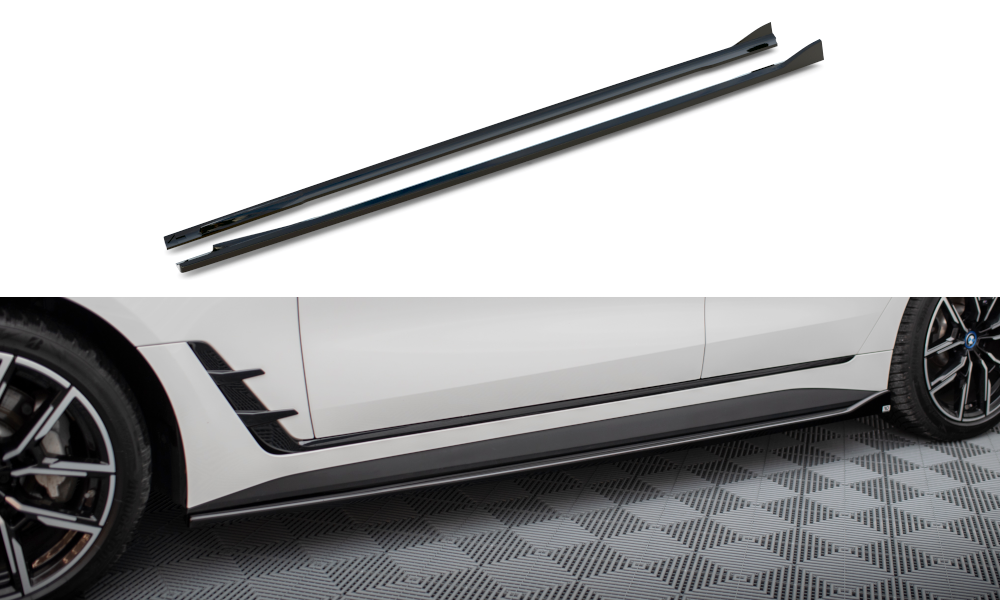 MAXTON DESIGN SIDE SKIRTS DIFFUSERS V.1 BMW I4 M-PACK G26