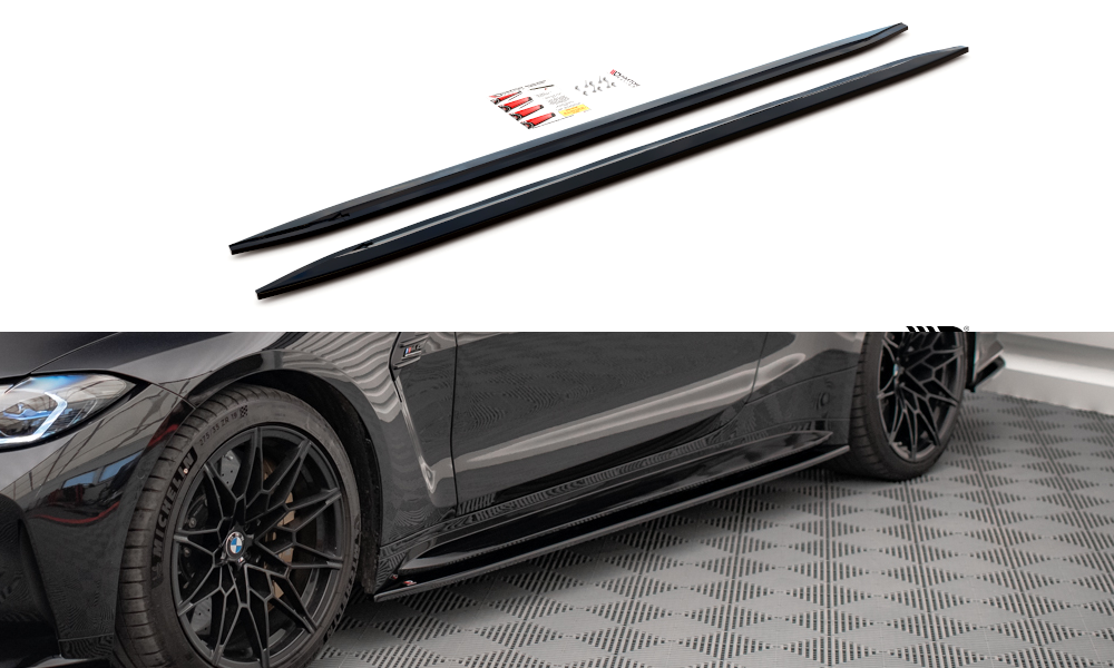 MAXTON DESIGN SIDE SKIRTS DIFFUSERS V.2 BMW M4 G82