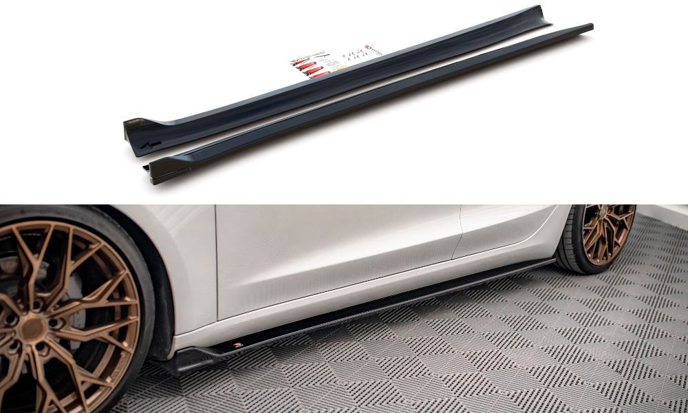 MAXTON DESIGN SIDE SKIRTS DIFFUSERS V.2 TESLA MODEL 3