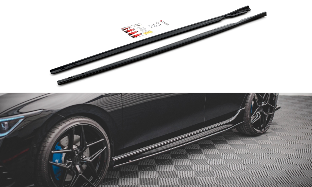 MAXTON DESIGN SIDE SKIRTS DIFFUSERS V.2 VOLKSWAGEN GOLF R MK8