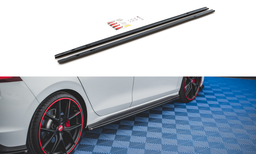 MAXTON DESIGN SIDE SKIRTS DIFFUSERS VOLKSWAGEN GOLF 8 GTI / GTI CLUBSPORT / R-LINE