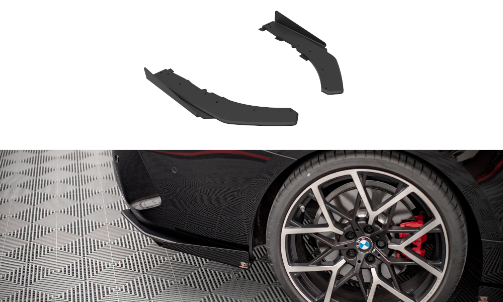 MAXTON DESIGN STREET PRO REAR SIDE SPLITTERS + FLAPS BMW 4 M-PACK G22