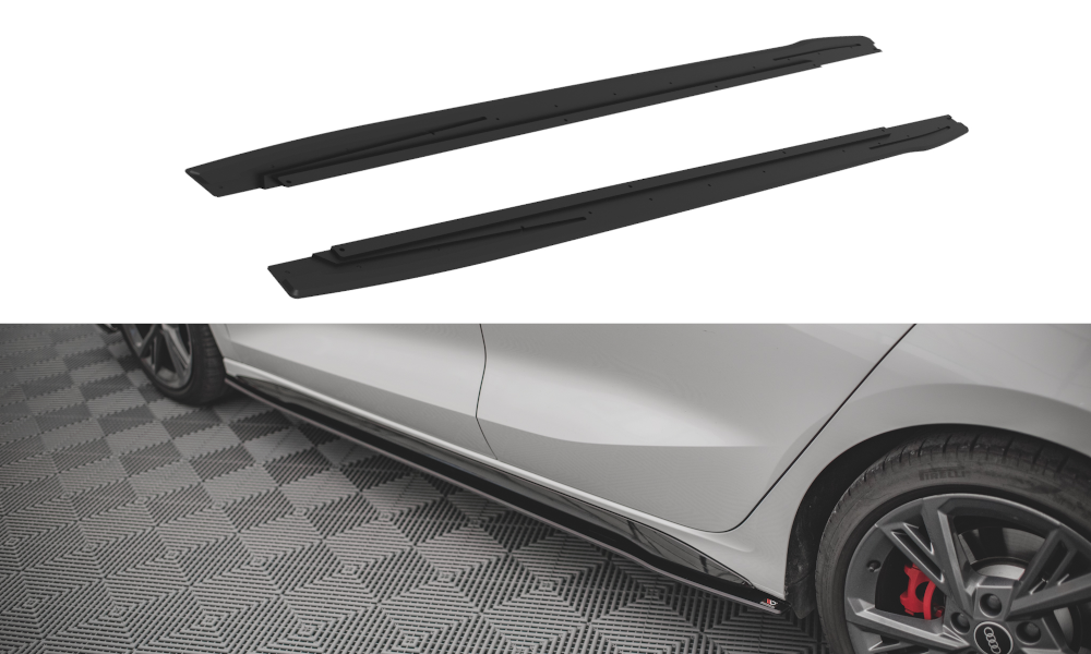 MAXTON DESIGN STREET PRO SIDE SKIRTS DIFFUSERS AUDI S3 / A3 S-LINE 8Y