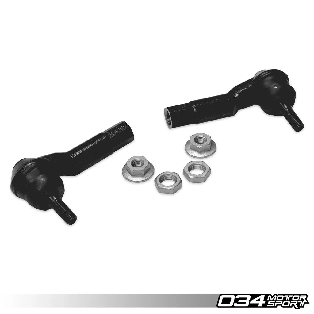 034Motorsport Extended Tie Rod End Kit, Audi & Volkswagen PQ35, MQB, and MQB Evo