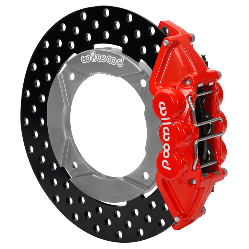 Wilwood 2020+ Polaris RZR Pro UTV6 Rear Kit 11.25in - Red Calipers/Drilled Rotors