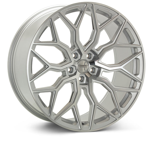 Vossen HF-2 24X10 / 5X120 / ET32 / Deep Face / 72.56 - Silver Polished Wheel