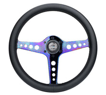 Load image into Gallery viewer, NRG Light Weight Gaming Steering Wheel - Driftz 350mm 3 NeoChrome Spokes Perforated Leather