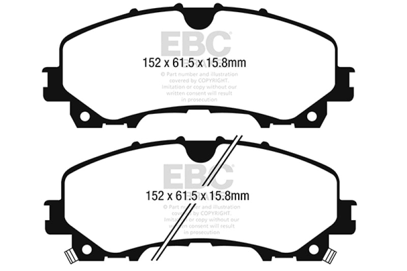 EBC 13+ Infiniti Q50 3.7 Ultimax2 Front Brake Pads