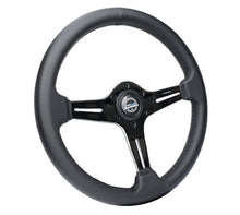 Load image into Gallery viewer, NRG Light Weight Gaming Steering Wheel - 350mm 3 Chrome Silver Spokes Perforated Leather