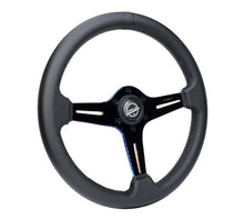 Load image into Gallery viewer, NRG Light Weight Gaming Steering Wheel - 350mm 3 NeoChrome Silver Spokes Perforated Leather