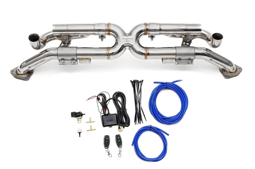 Fabspeed Porsche 991 Carrera Valvetronic Center Muffler Bypass X-Pipe (Valved Exhaust Only)