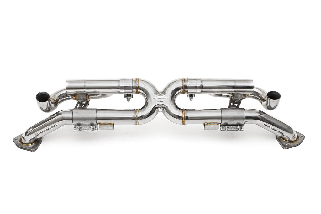 Fabspeed Porsche 991 Carrera Valvetronic Center Muffler Bypass X-Pipe (Valved Exhaust Only)