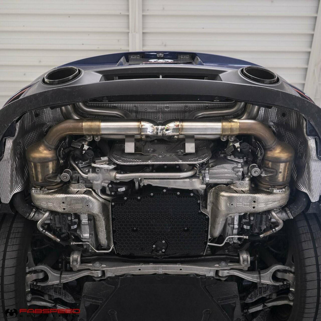 Fabspeed Porsche 992 Turbo, Turbo S Cat-Back Valvetronic Maxflo Exhaust System (2021+)