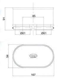 BMC Twin Air Carburetor Filter - 61mm x 2 ID / 74mm H