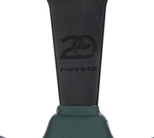 Load image into Gallery viewer, NRG Steering Wheel 1.5in Dish 350mm Black Perforated Leather - Emerald Stitching - Reinforced Spoke