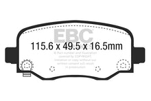 Load image into Gallery viewer, EBC 15+ Chrysler 200 2.4 Yellowstuff Rear Brake Pads