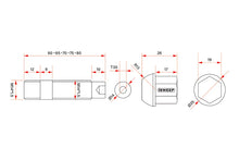 Load image into Gallery viewer, iSWEEP Titanium Wheel Stud Conversion - M14x1.5 19mm Hex Head Ball Seat