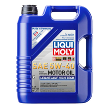 Load image into Gallery viewer, LIQUI MOLY 5L Leichtlauf (Low Friction) High Tech Motor Oil SAE 5W40