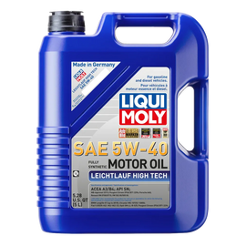 LIQUI MOLY 5L Leichtlauf (Low Friction) High Tech Motor Oil SAE 5W40