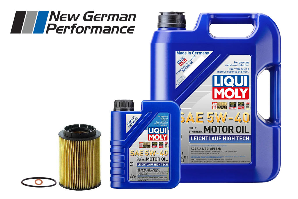 Oil Change Kit - VW 12V VR6 Models - LIQUI MOLY Leichtlauf 5w40