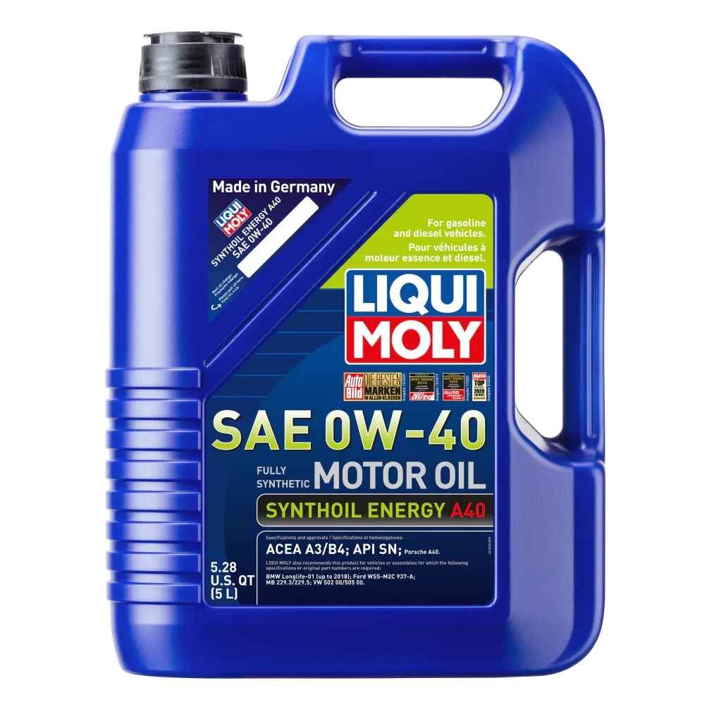 LIQUI MOLY 5L Synthoil Energy A40 Motor Oil SAE 0W40