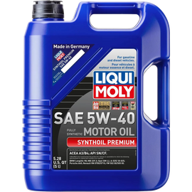 LIQUI MOLY 5L Synthoil Premium Motor Oil SAE 5W40
