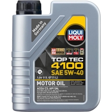 Load image into Gallery viewer, LIQUI MOLY 1L Top Tec 4100 Motor Oil SAE 5W40