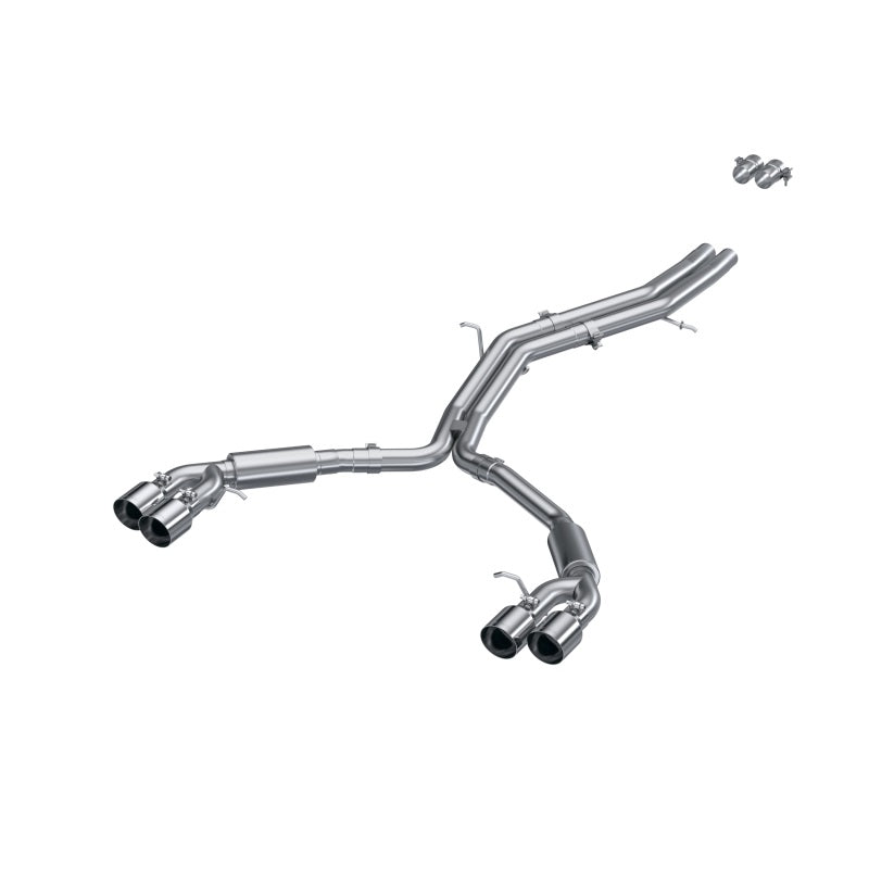 MBRP Resonator-Back Exhaust System - Audi B9 S4/S5 3.0T - Stainless Steel Tips