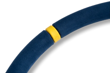 Load image into Gallery viewer, MOMO MOD.07 350 Diam 72 Dish Blue Microfiber Anthracite Anodized Spokes 1 Stripe