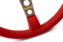 Load image into Gallery viewer, MOMO MOD.07 350 Diam 72 Dish Red Microfiber,Anthracite Anodized Spokes 1 Stripe