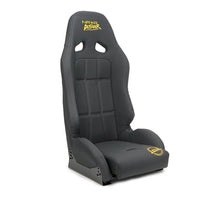 Load image into Gallery viewer, NRG Defender Water Resistant Steel Frame Suspension Seats Black w/ Black Trim &amp; Yellow Embroidery