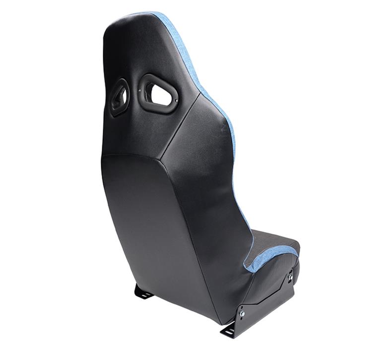 NRG Defender Water Resistant Steel Frame Suspension Seats Black w/ Blue Trim & Defender logo