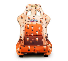 Load image into Gallery viewer, NRG FRP Bucket Seat PRISMA Boba Edition Vegan Matl. w/ Phone Pkt. - Gold Pearl Back - Medium