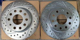 NGP Drilled and Slotted Rear Brake Rotor Pair - VW Mk6, Mk7 272mm