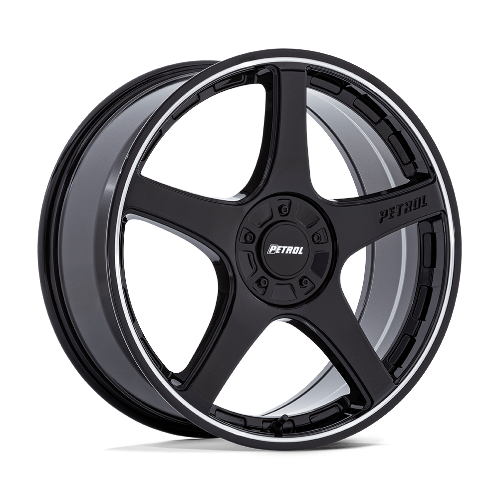 Petrol P2E - Gloss Black/Machined Lip 19x8" 5x112/5x120 ET35