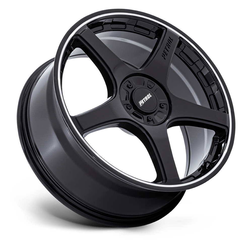 Petrol P2E - Gloss Black/Machined Lip 19x8" 5x112/5x120 ET35