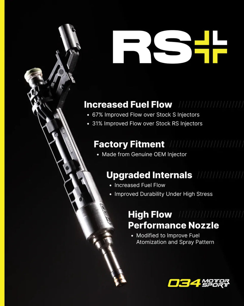 034Motorsport RS+ Injector Upgrade Kit, EA839 3.0T & 2.9T