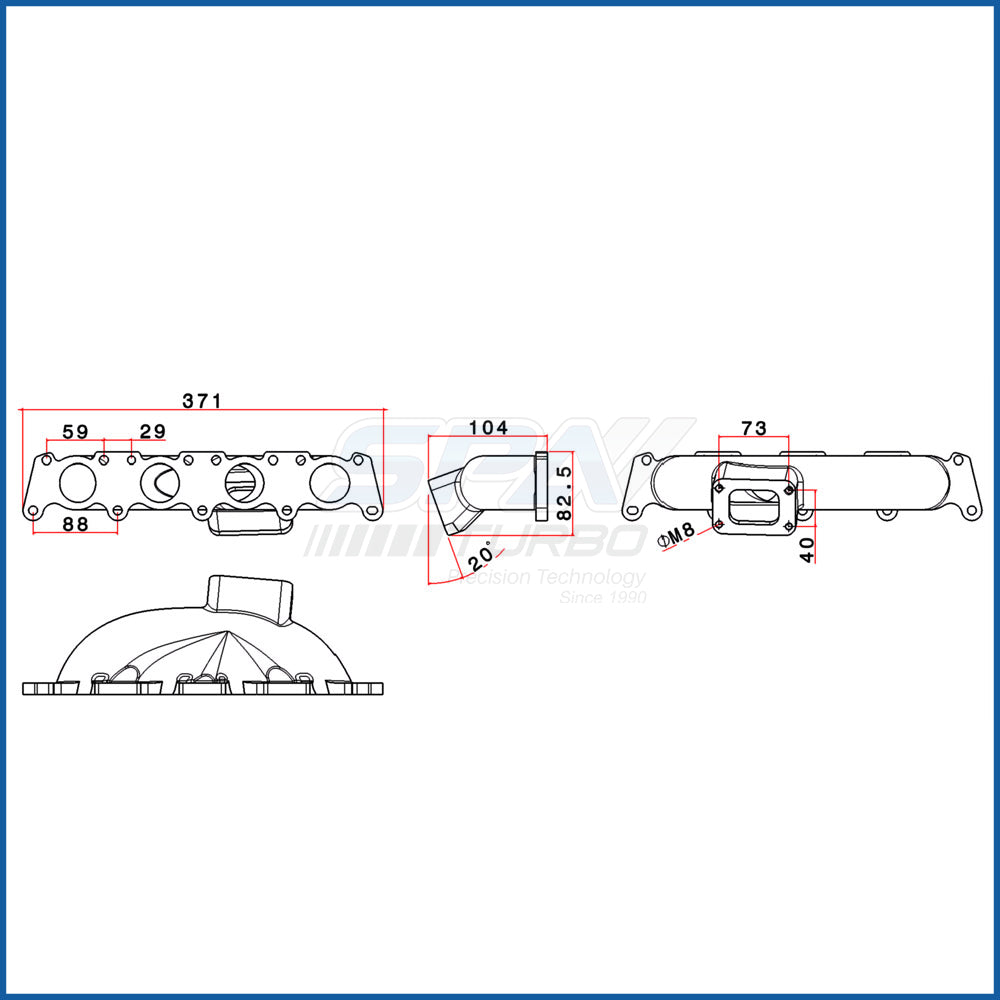 SPA Turbo VW / AUDI B5 1.8L 20v T25 Turbo Manifold - PRE SALE