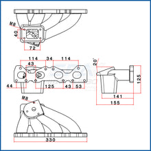 Load image into Gallery viewer, SPA Turbo Peugeot Citroen PSA TU 16S 1.4L 1.6L T25 Turbo manifold