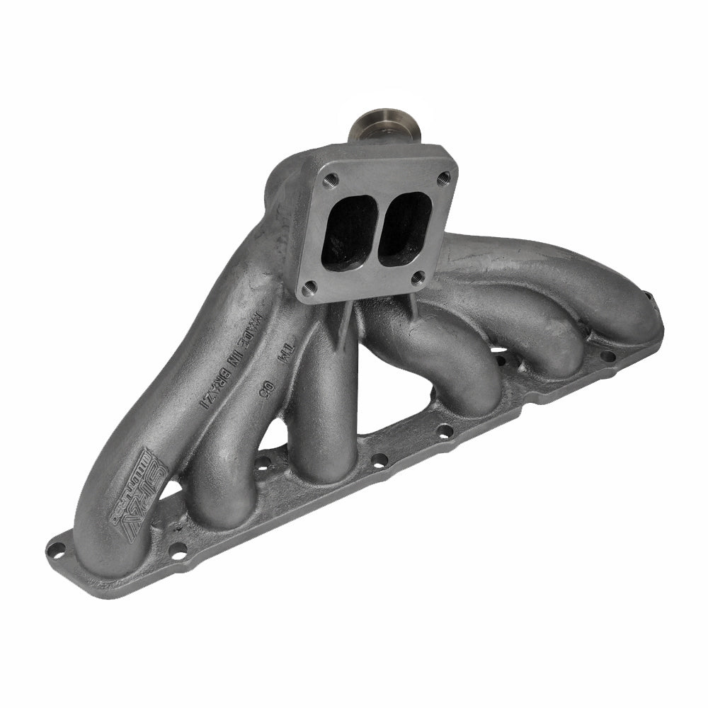 SPA Turbo Toyota Supra Soarer Lexus IS300 GS 2JZ-GE T4 Twin Scroll Flow Top Mount Turbo Manifold - 44mm Vband Wastegate Flange