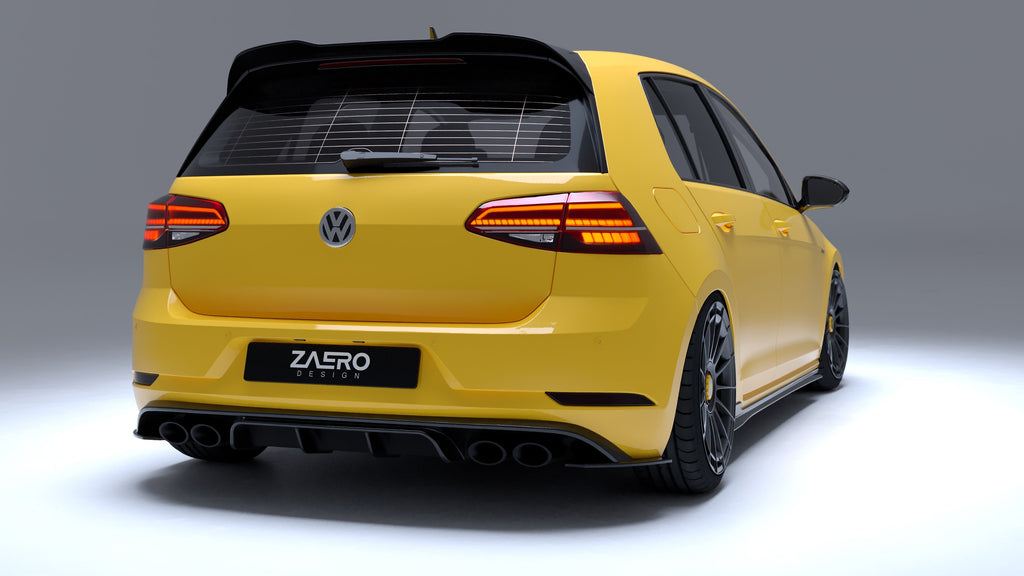Zaero Design VW Golf, Golf GTI & Golf R Mk7 & Mk7.5 EVO-1 Gloss Black Rear Spoiler