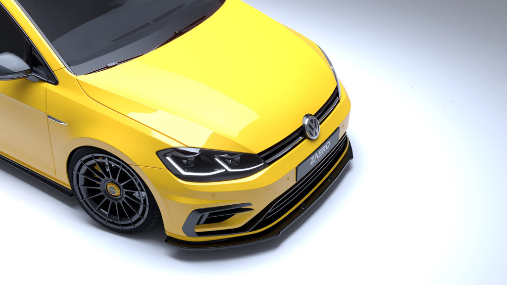 Zaero Design VW Golf R Mk7.5 EVO-1 Gloss Black Front Splitter