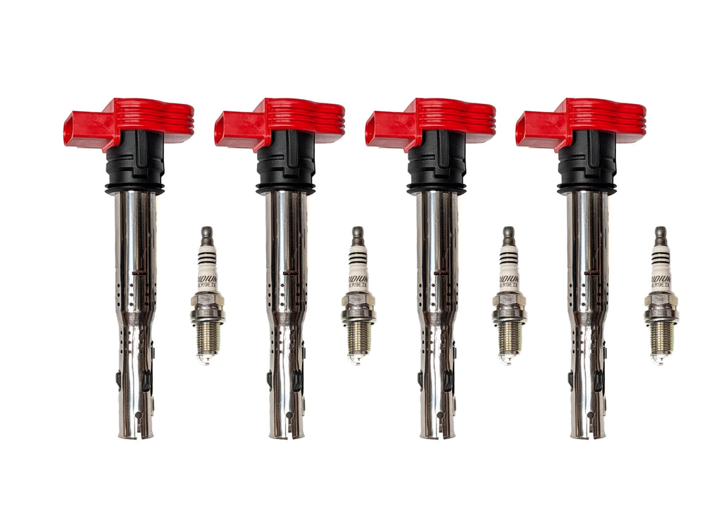 VW/Audi EA113 FSI, EA888 Gen 1/Gen 2 TSI 2.0T Ignition Service Kit - OEM Red R8 Coilpacks